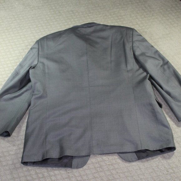 Jones New York Wool / Silk Blend Grey Patterned Jacket Sport Coat 46R - Picture 3 of 9